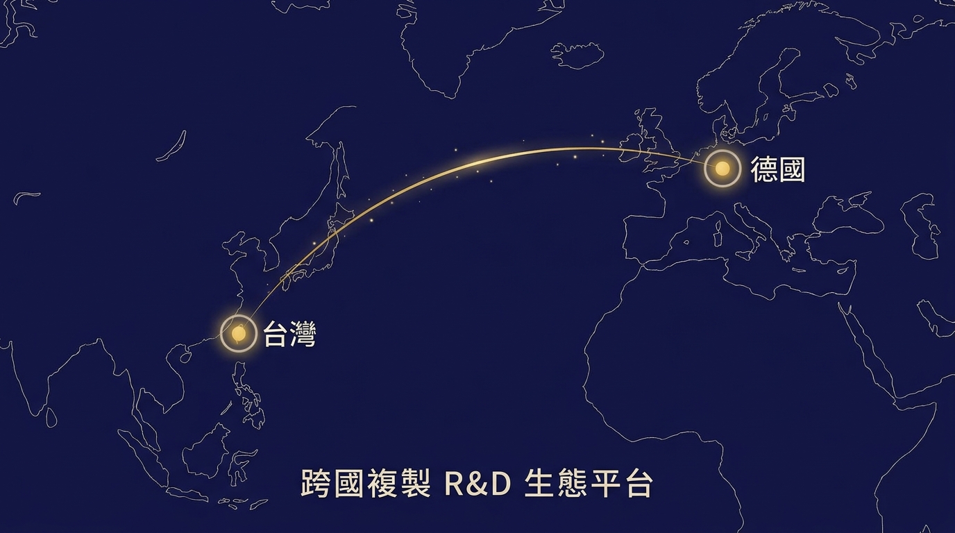 台灣 → 德國 — 跨國複製 R&D 生態系